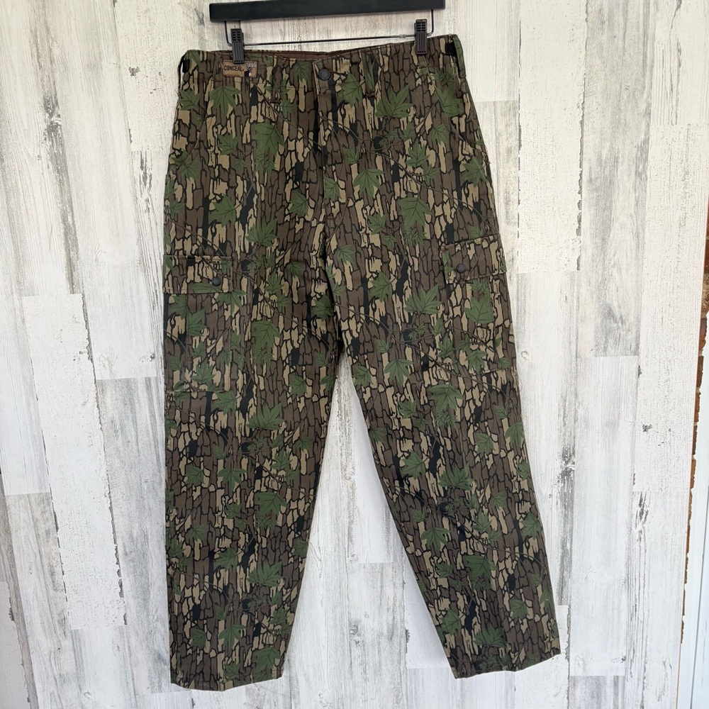 Winchester Conceal Trebark Vintage Camo Pants Size 36X31 Zip & Button Closure